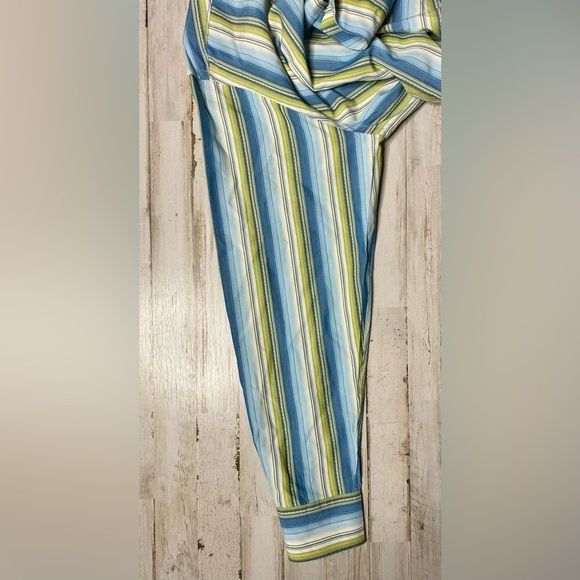 Tommy Bahama Shirt Men's Large Blue/green Button Up 100% Silk Long Sleeve L - Picture 9 of 13